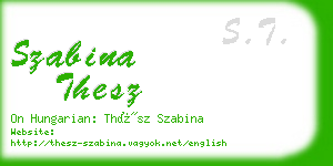 szabina thesz business card